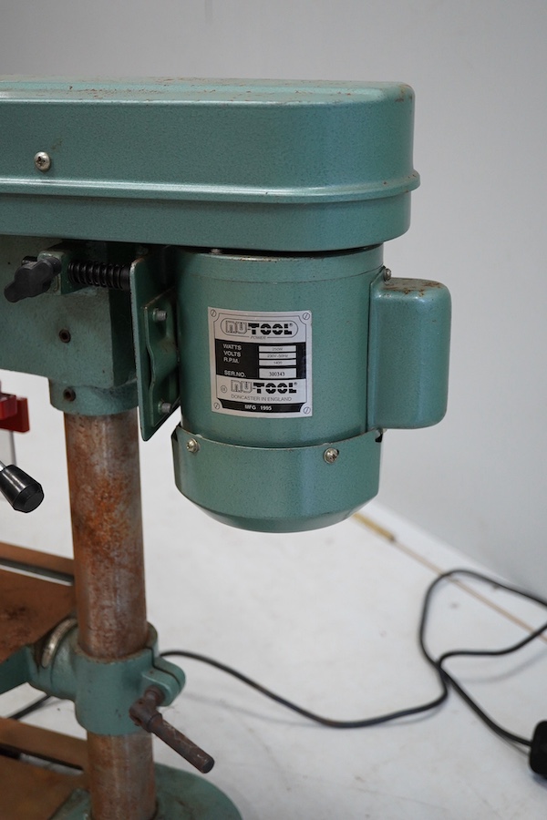 A Nu-tool CH10 model maker’s pillar drill, height 58.5cm. Condition fair, some surface rust.